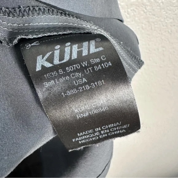 Kuhl Men’s Renegade Short Sleeve Button Down Skirt in Carbon Grey Size Large - Picture 8 of 10